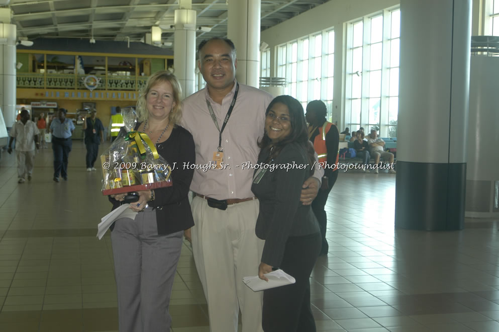  British Airways Inaugurates New Scheduled Service from London Gatwick Airport to Sangster International Airport, Montego Bay, Jamaica, Thursday, October 29, 2009 - Photographs by Barry J. Hough Sr. Photojournalist/Photograper - Photographs taken with a Nikon D70, D100, or D300 - Negril Travel Guide, Negril Jamaica WI - http://www.negriltravelguide.com - info@negriltravelguide.com...!