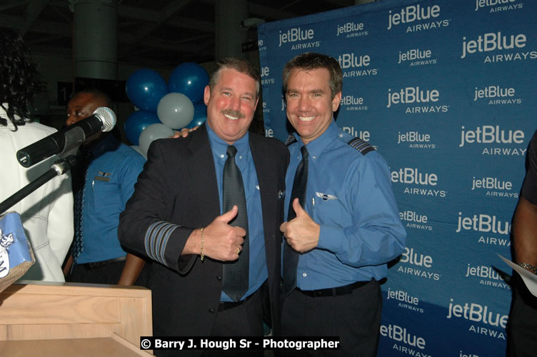 JetBue Airways' Inaugural Air Service between Sangster International Airport, Montego Bay and John F. Kennedy Airport, New York at MBJ Airports Sangster International Airport, Montego Bay, St. James, Jamaica - Thursday, May 21, 2009 - Photographs by Net2Market.com - Barry J. Hough Sr, Photographer/Photojournalist - Negril Travel Guide, Negril Jamaica WI - http://www.negriltravelguide.com - info@negriltravelguide.com...!