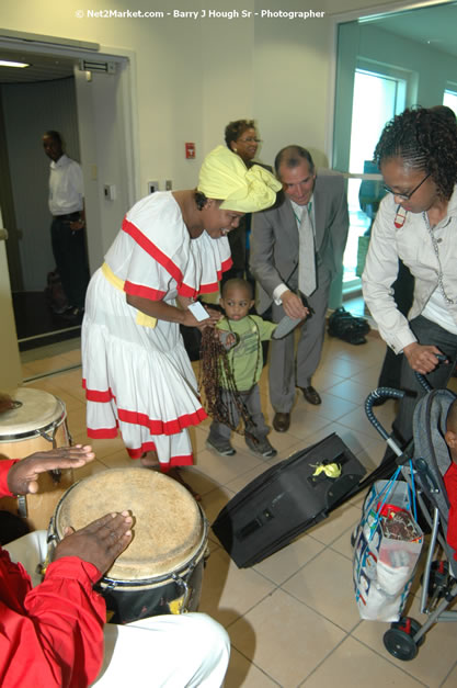 MBJ Airports Limited Welcomes WestJet Airlines - Inaugural Scheduled Service From Toronto Pearsons International Airport - Monday, December 10, 2007 - Sangster International Airport - MBJ Airports Limited, Montego Bay, Jamaica W.I. - Photographs by Net2Market.com - Barry J. Hough Sr, Photographer - Negril Travel Guide, Negril Jamaica WI - http://www.negriltravelguide.com - info@negriltravelguide.com...!