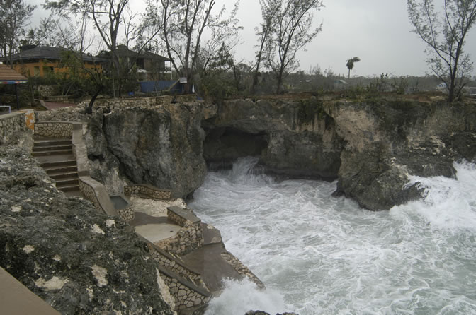 W orld Famous - Rick's Cafe - Negril's West End Cliffs - After Ivan - Negril Travel Guide, Negril Jamaica WI - http://www.negriltravelguide.com - info@negriltravelguide.com...!